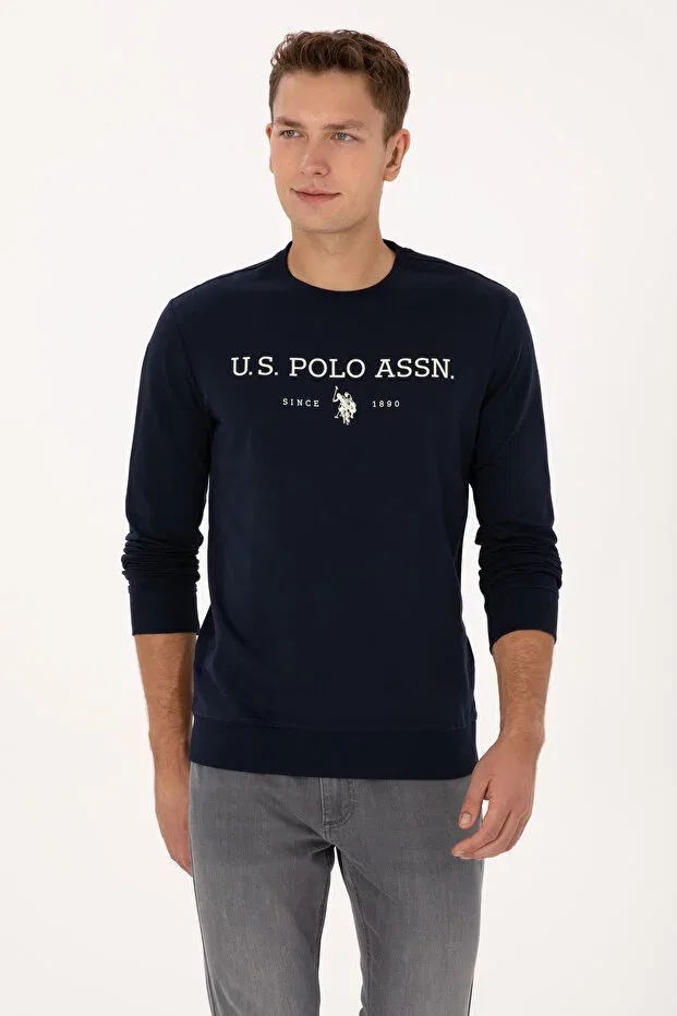 Мужские свитшот с длинным рукавом U.S. Polo Assn., Navy Blue