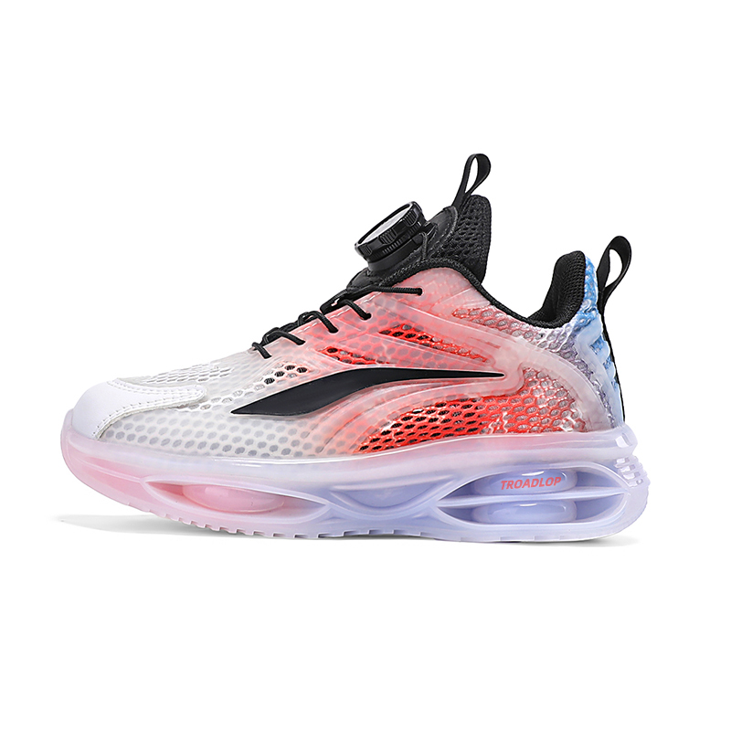 

Нескользящие, легкие, амортизирующие, низкие детские кроссовки для повседневной носки TROADLOP, черный/оранжевый