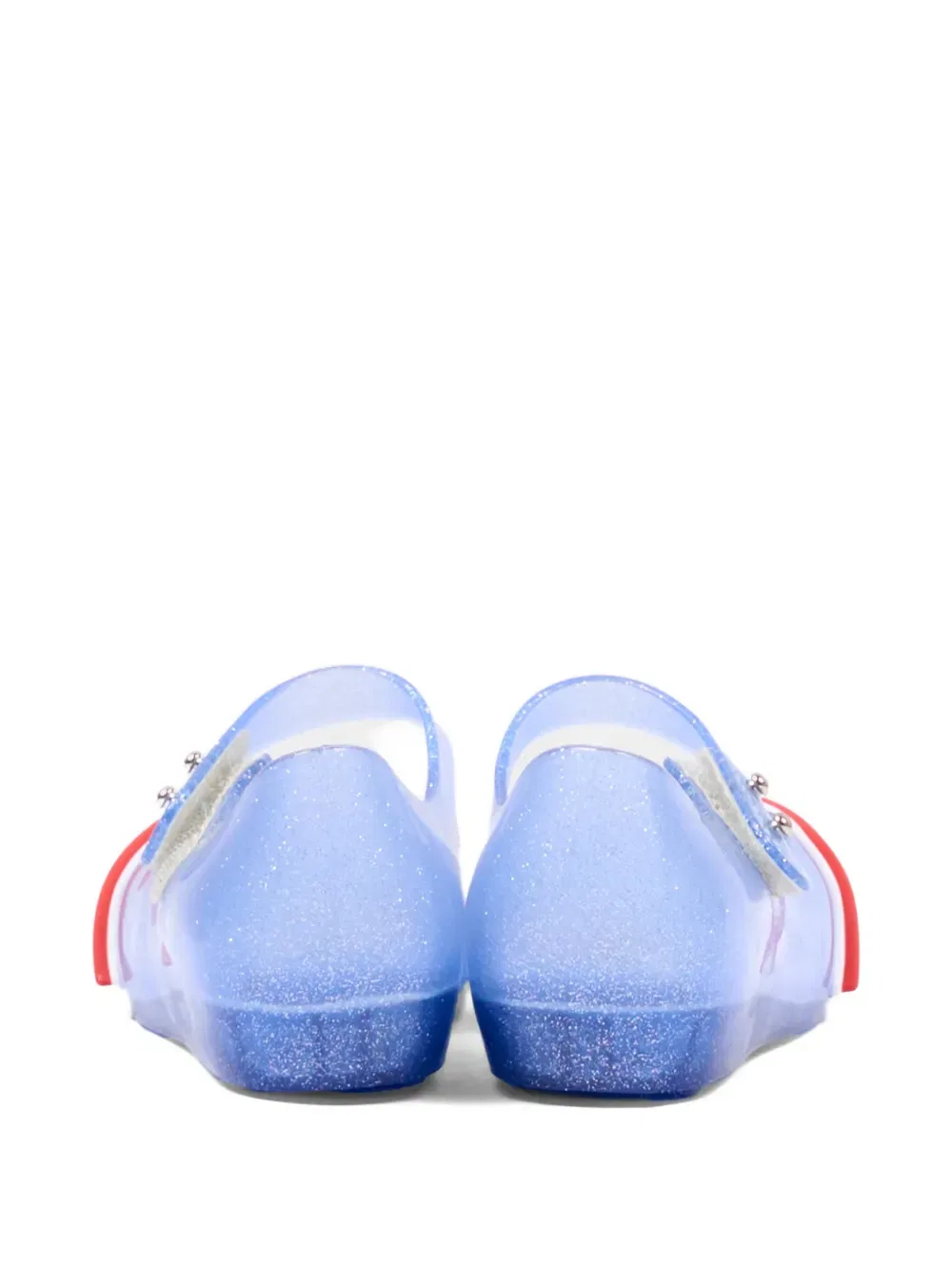 Балетки с блестками и радужным рисунком Mini Melissa, синий — фото 4