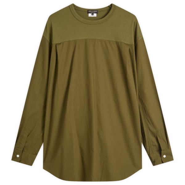 

Футболка с длинным рукавом и застежкой на пуговицы Comme Des Garçons Homme Plus, хаки