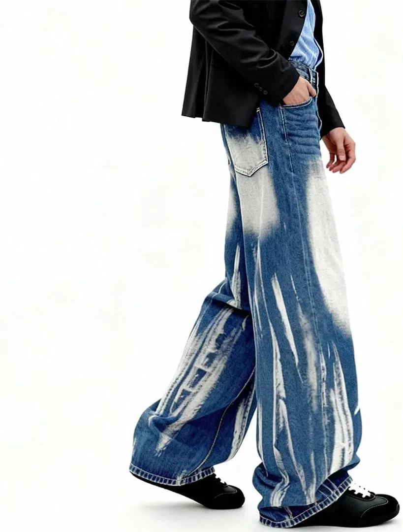 Джинсы свободные Retro Washed, Blue — фото 2