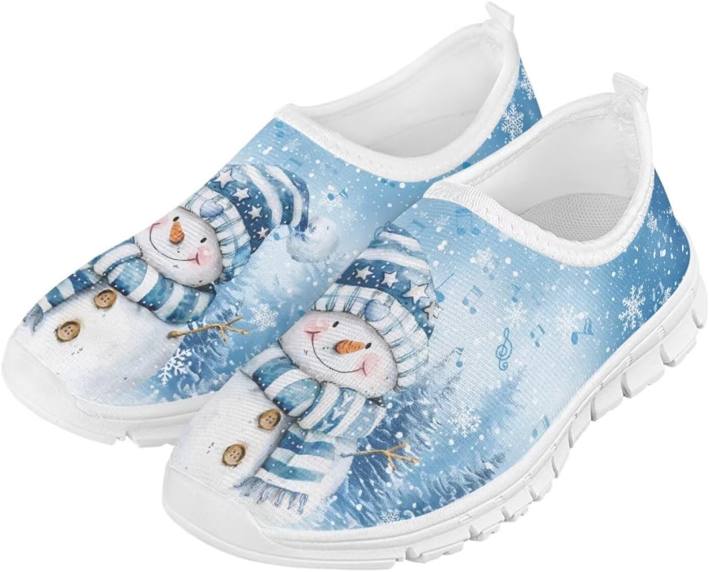 

Кроссовки с легким надеванием Doojoayie для мальчиков, дышащие, для активных детей, летние спортивные кроссовки, Snowman Print