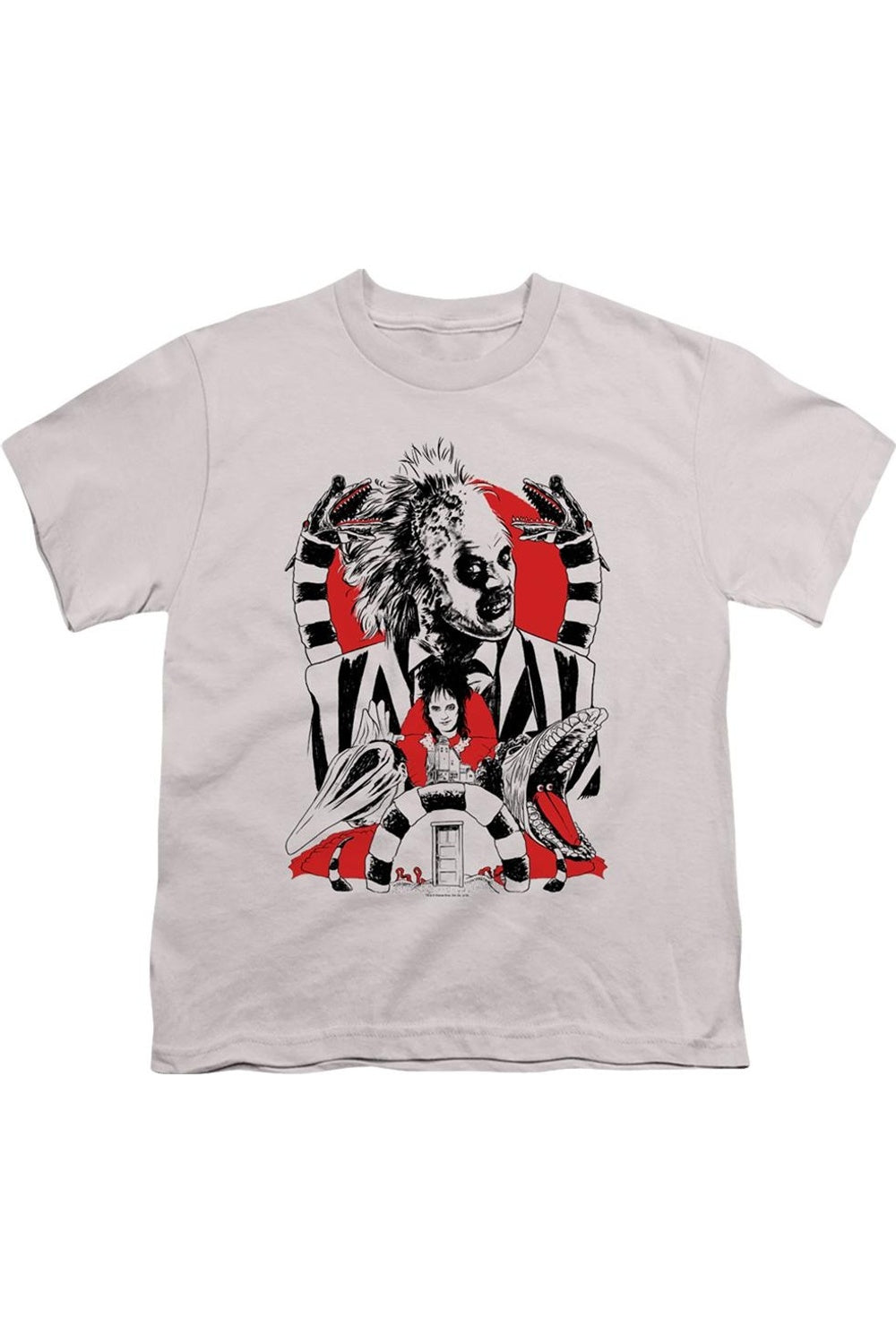 

Футболка с коротким рукавом для подростков "Beetlejuice Beetlejuice" в стиле коллаж Gildan, серебряный