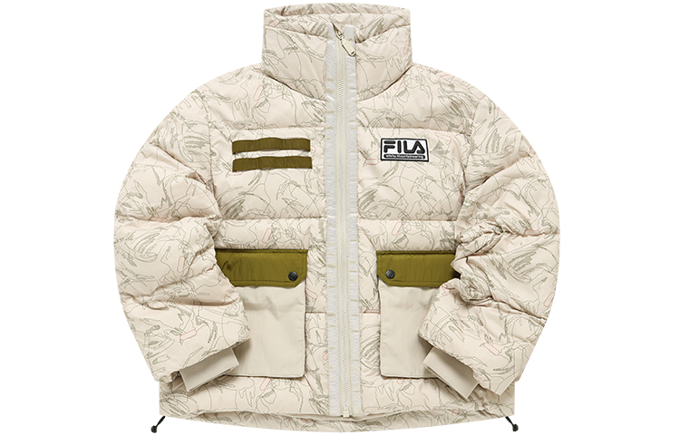 

FILA FUSION Коллекция White Mountaineering X Hakusan L, женский пуховик из камуфляжной пряжи Earth Yarn, Белый, FILA FUSION Коллекция White Mountaineering X Hakusan L, женский пуховик из камуфляжной пряжи Earth Yarn