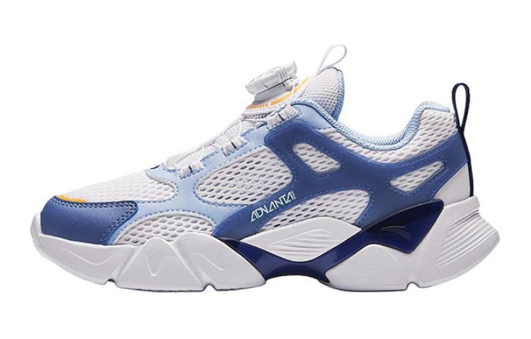Antakids Детские низкие кроссовки для повседневной носки Rebound Breathable Lightweight Cushioning бело-синие — фото 3