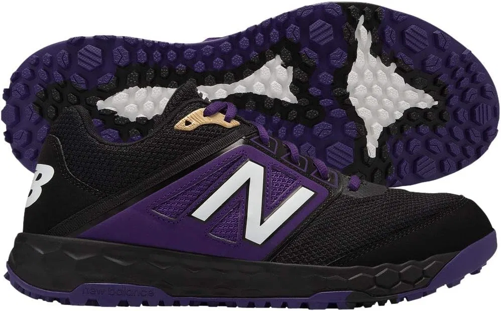 Мужские бейсбольные кроссовки New Balance 3000v4 Turf, Black Purple — фото 2