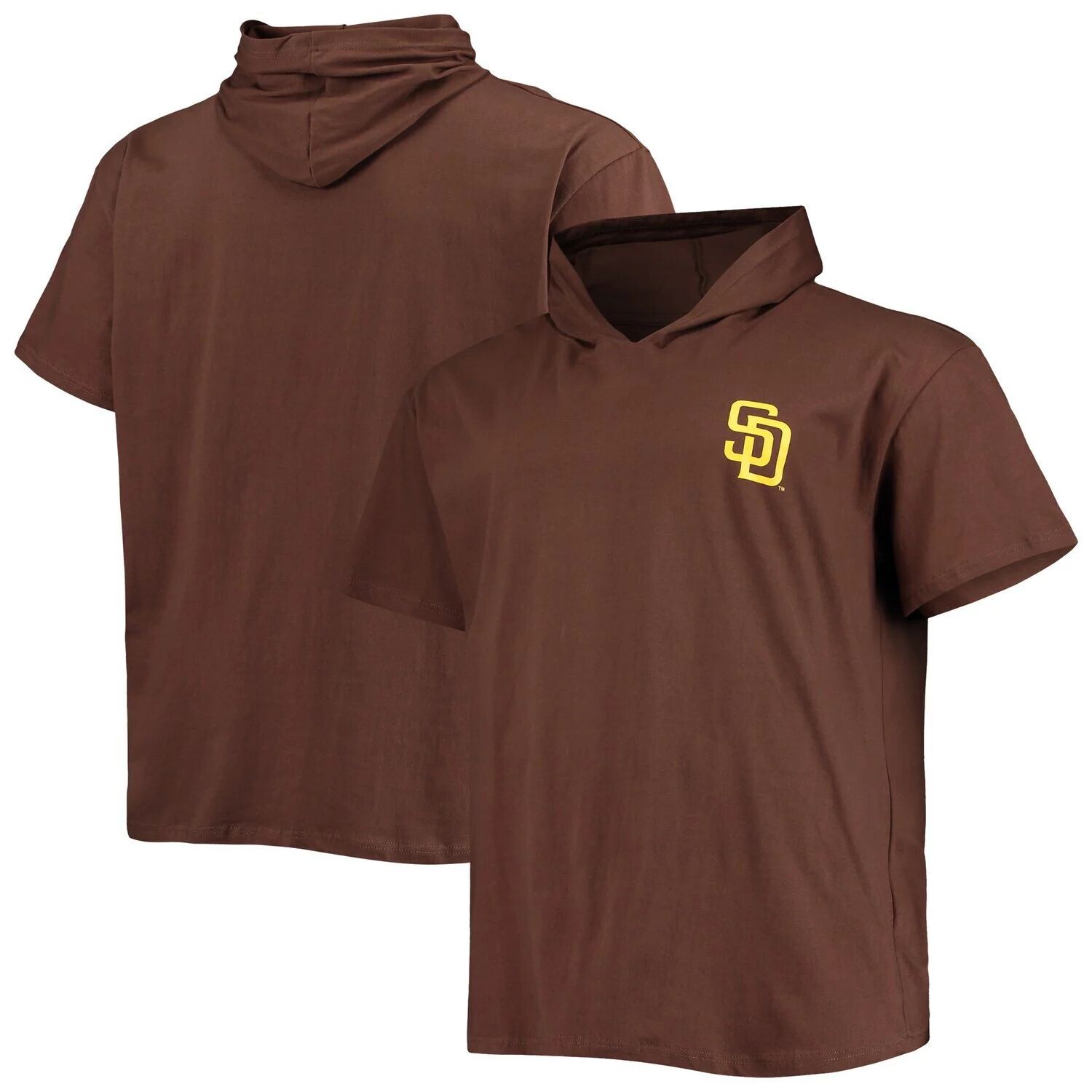 

Мужская коричневая футболка с капюшоном и пуловером из джерси San Diego Padres Big & Tall с короткими рукавами, Коричневый, Мужская коричневая футболка с капюшоном и пуловером из джерси San Diego Padres Big & Tall с короткими рукавами