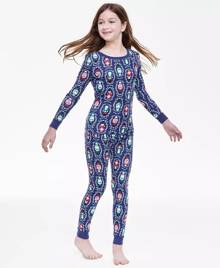 

Комплект пижам для всей семьи Nutcracker Mix It Cotton Snug Fit для маленьких и больших детей Holiday Lane, синий