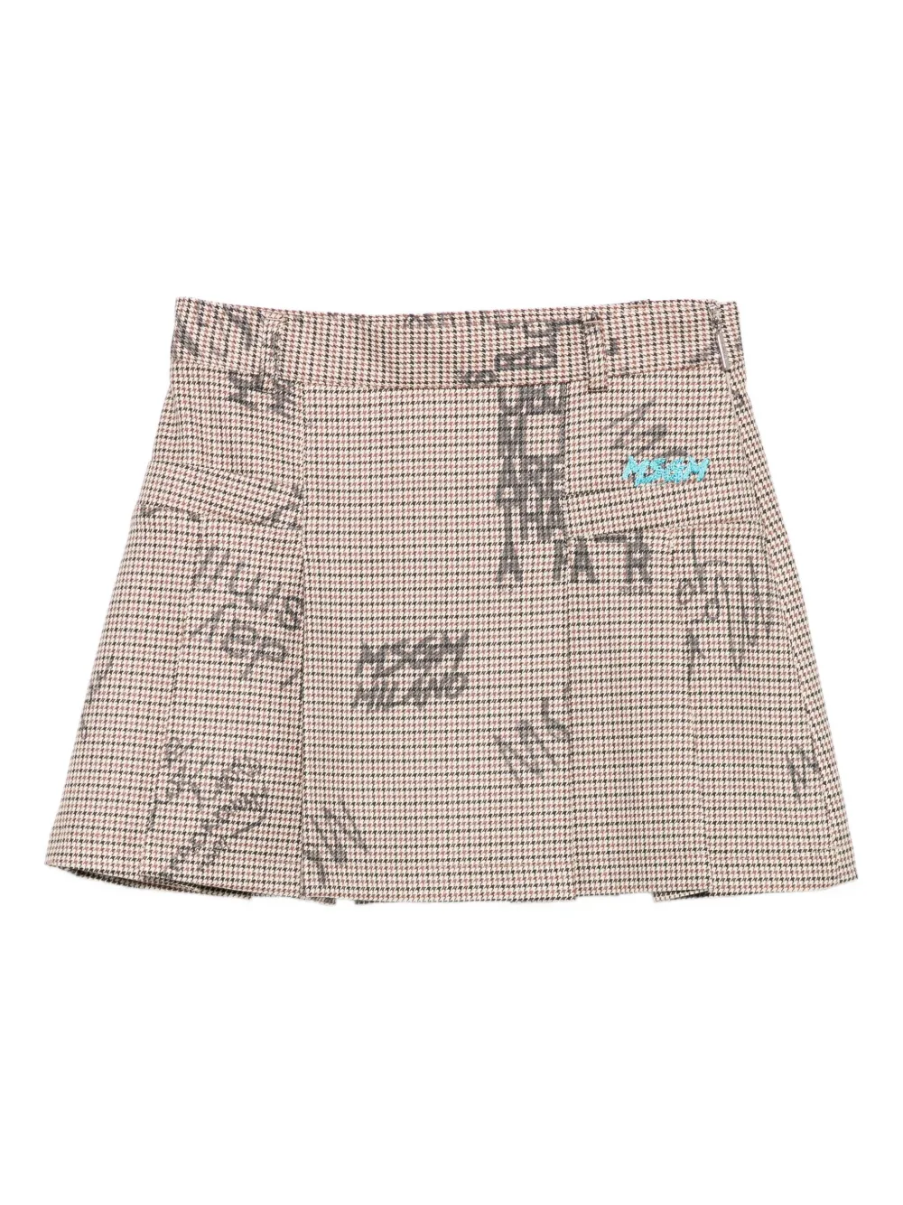

Плиссированная мини-юбка MSGM Kids, коричневый