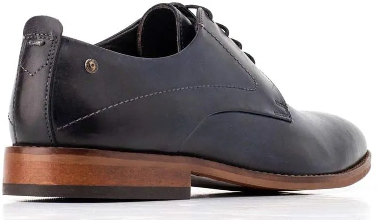 Мужские рубашки-дерби Base London Script Washed Derby, Navy — фото 4