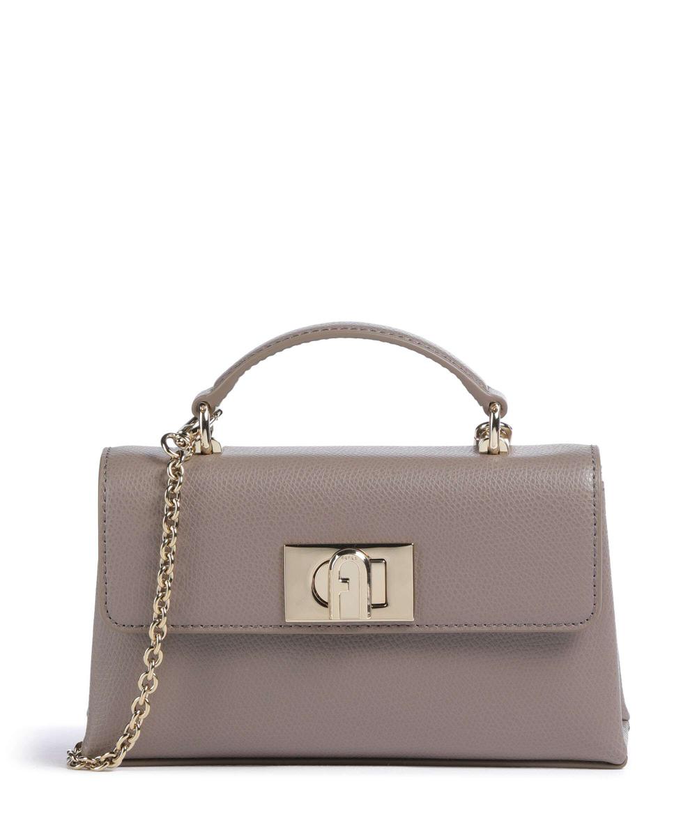 

1927 мини-сумка через плечо из зернистой кожи Furla, коричневый
