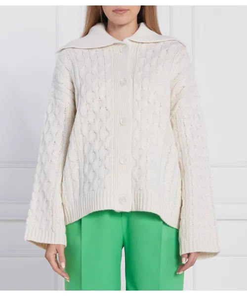 

Шерстяной кардиган Relaxed fit Samsøe Samsøe, белый