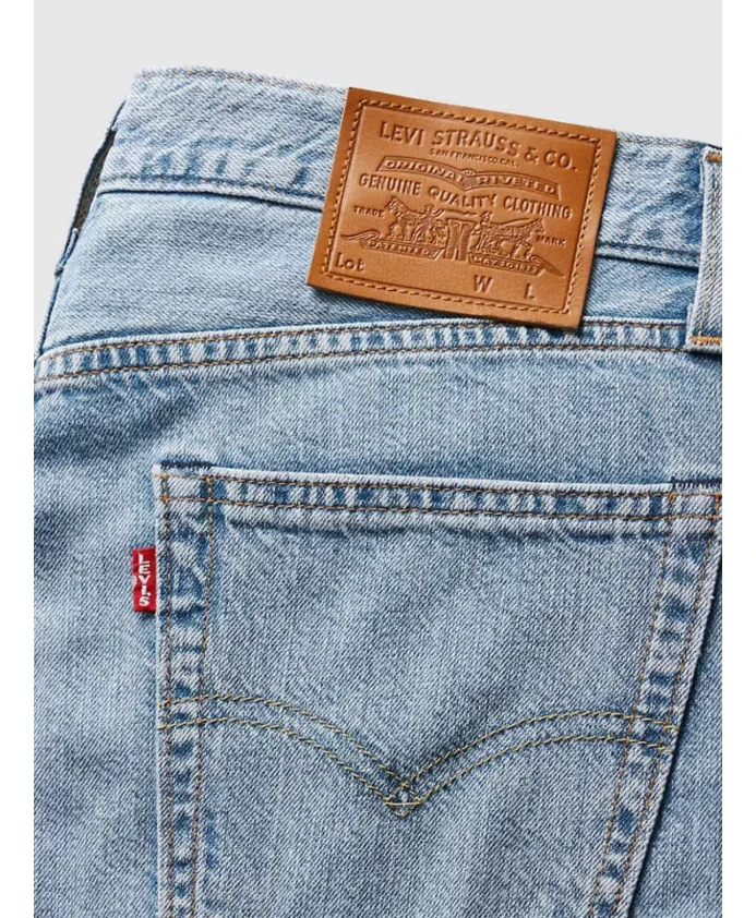 555 свободные прямые джинсы из легкого льна и денима (Call me again lightweight - blue) Levi'S, синий — фото 3