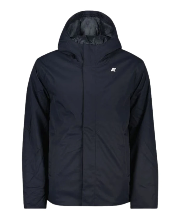 

Пальто из саржи, напоминающее пальто сурка K-Way, синий