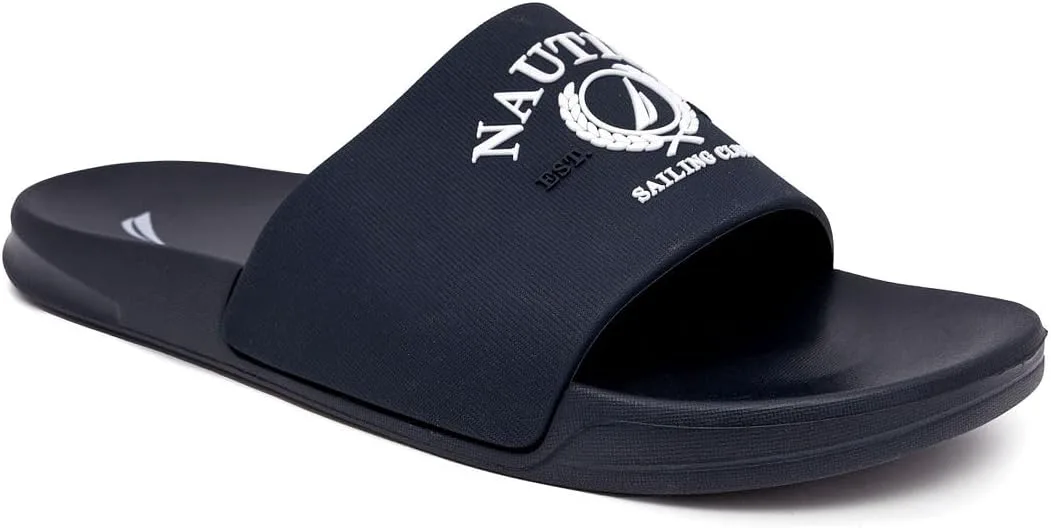 Мужские сандалии Nautica с открытым носком - удобные домашние и уличные душевые тапочки, белый — фото 2