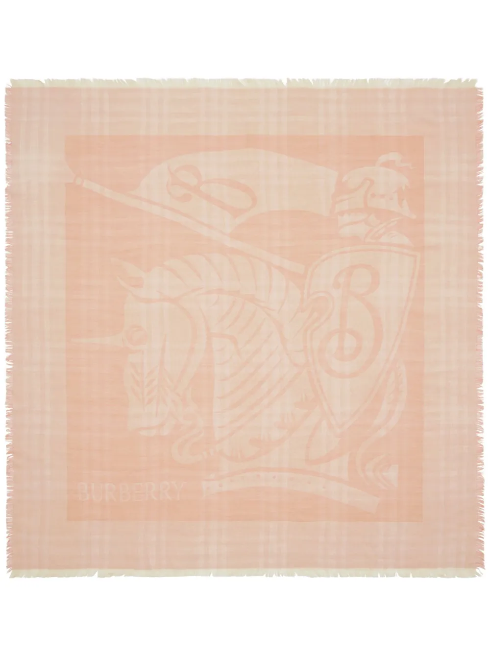 

Клетчатый шарф с логотипом EKD BURBERRY, розовый