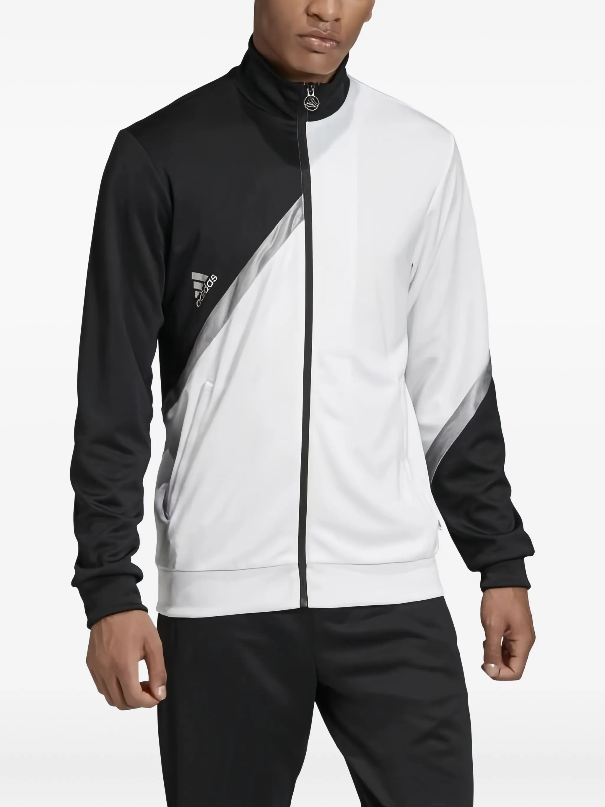 Спортивная куртка со вставками Adidas, белый — фото 3