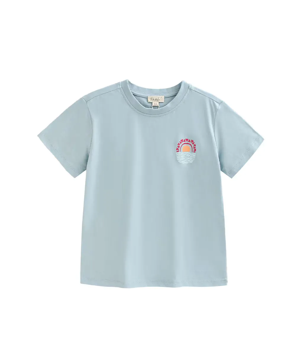

Футболка для мальчика цвета Bondi blue с рисунком на спине Dadati, синий