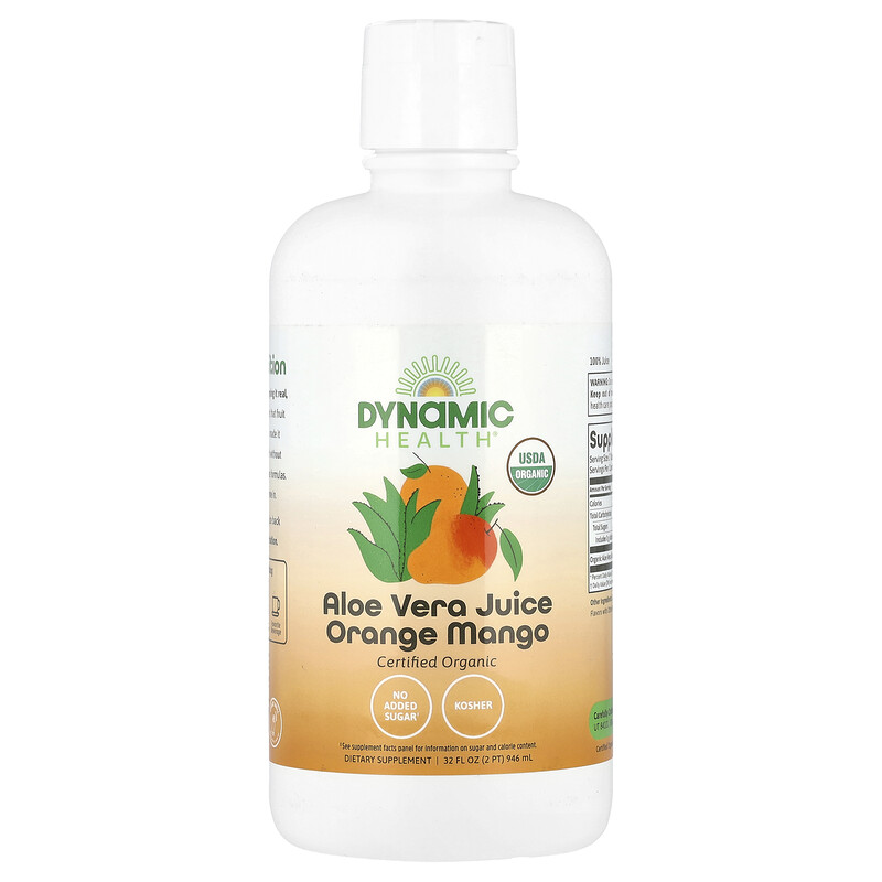 

Dynamic Health, Органическое алоэ вера, апельсин и манго, 32 жидких унции (946 мл)