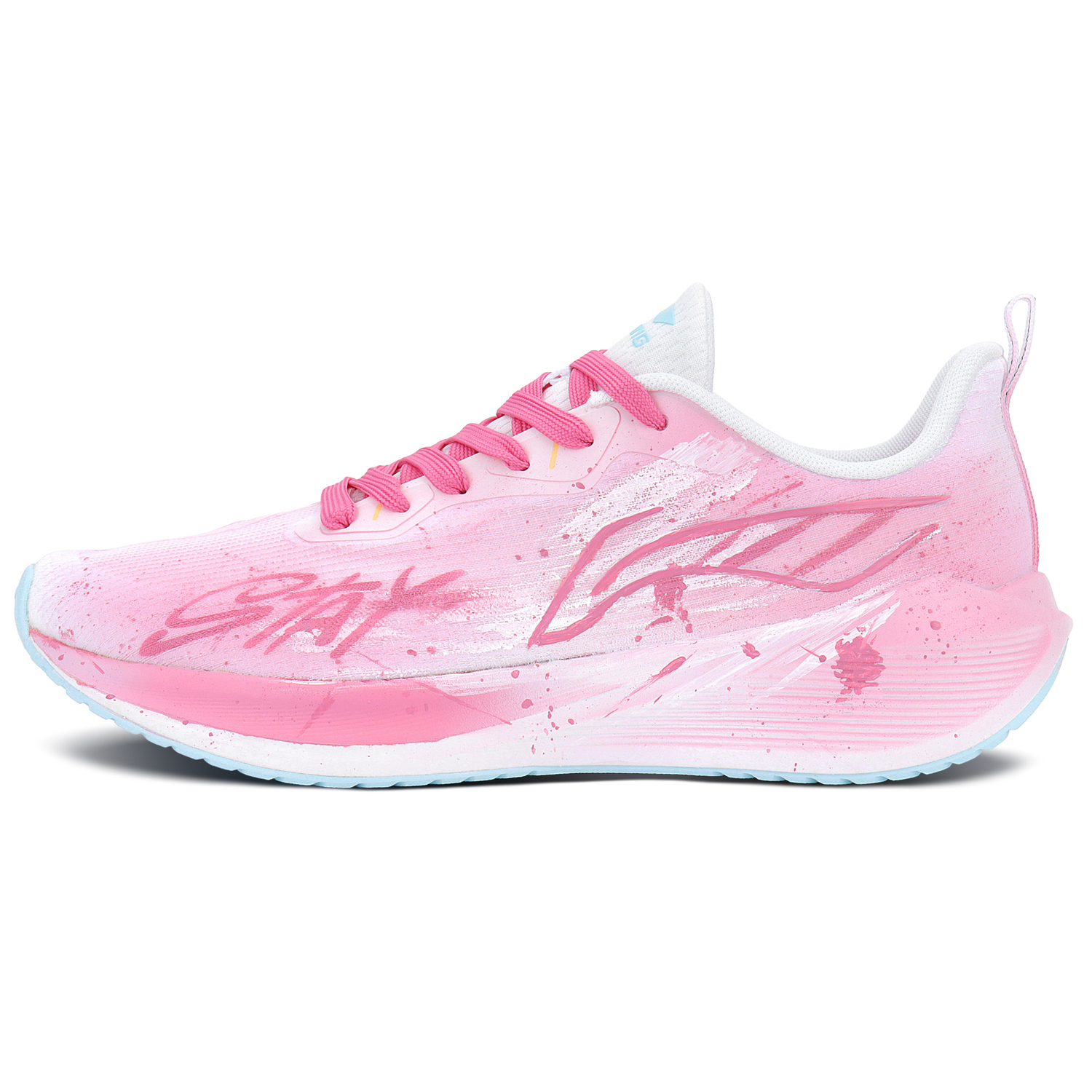 Li Ning Wuyue амортизирующие нескользящие дышащие кроссовки низкие повседневные для города и пробежек Unisex Li-Ning, розовый — фото 3