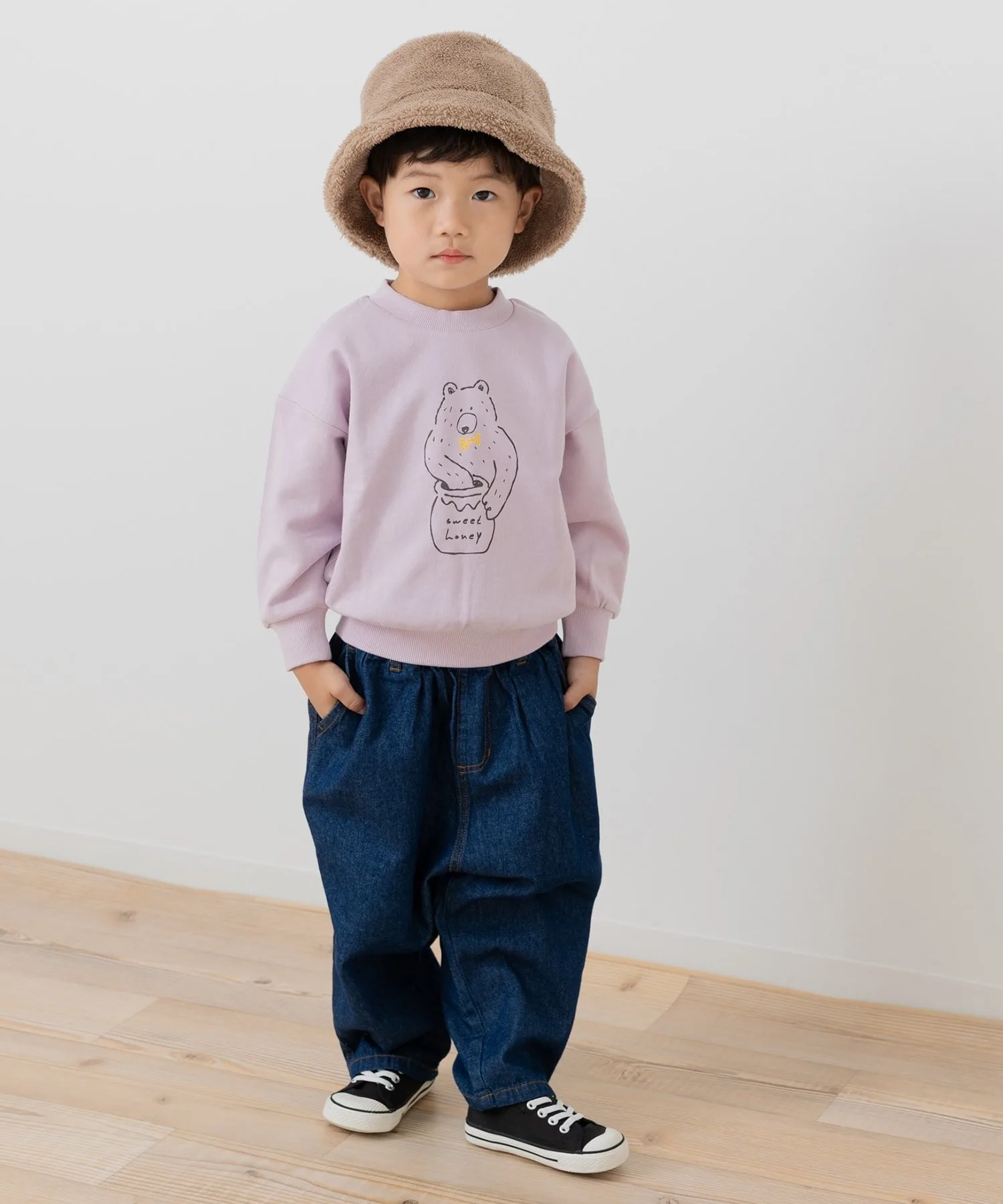Толстовка из флиса с принтом, 100% хлопок. Chil2, L Bear/Lavender — фото 2
