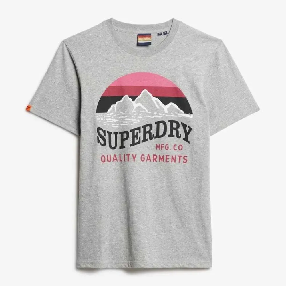 Футболка с коротким рукавом Superdry Cl Great Outdoors Relaxed, серый — фото 3