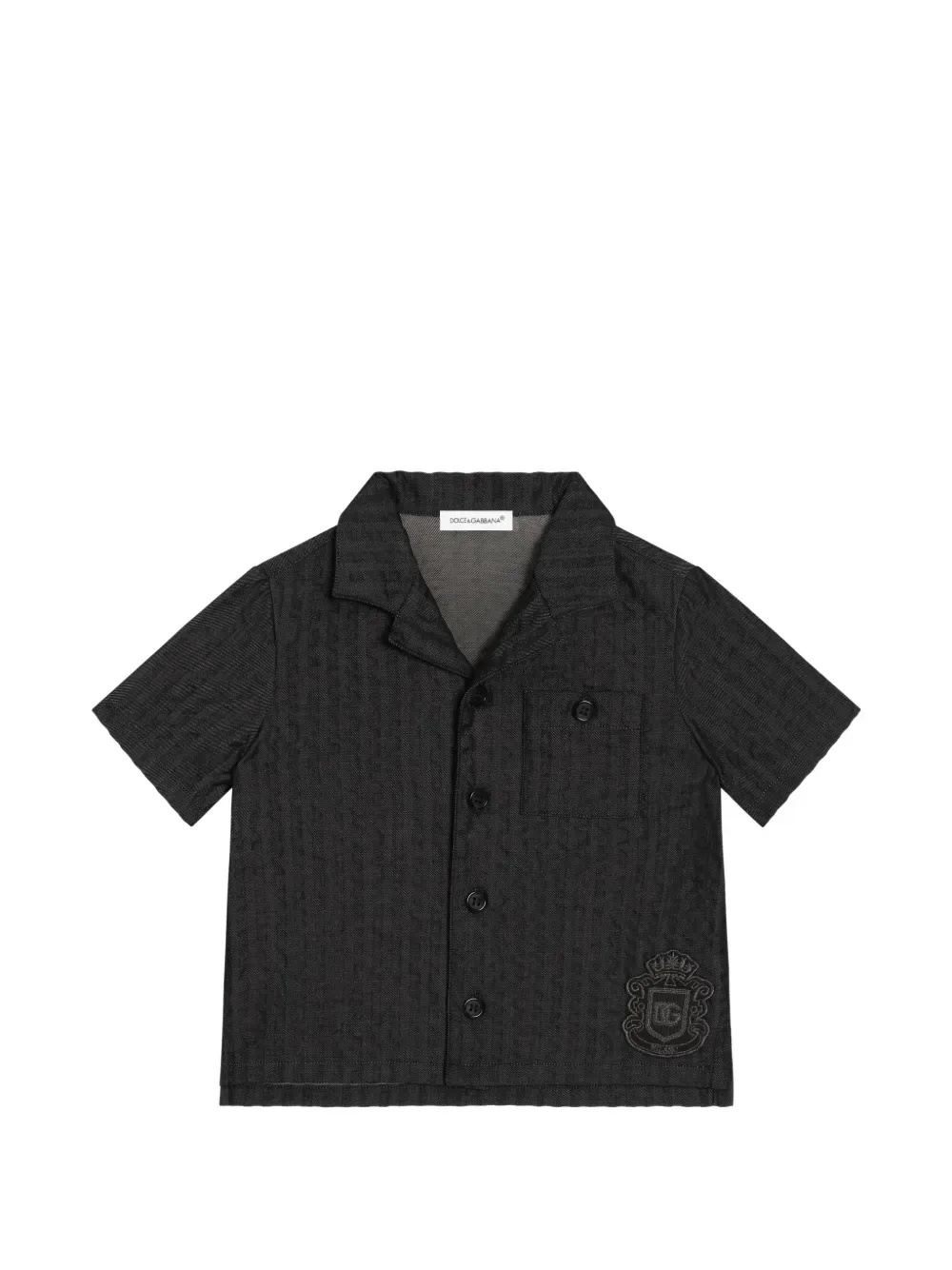 Джинсовая рубашка Dolce & Gabbana Kids, черный
