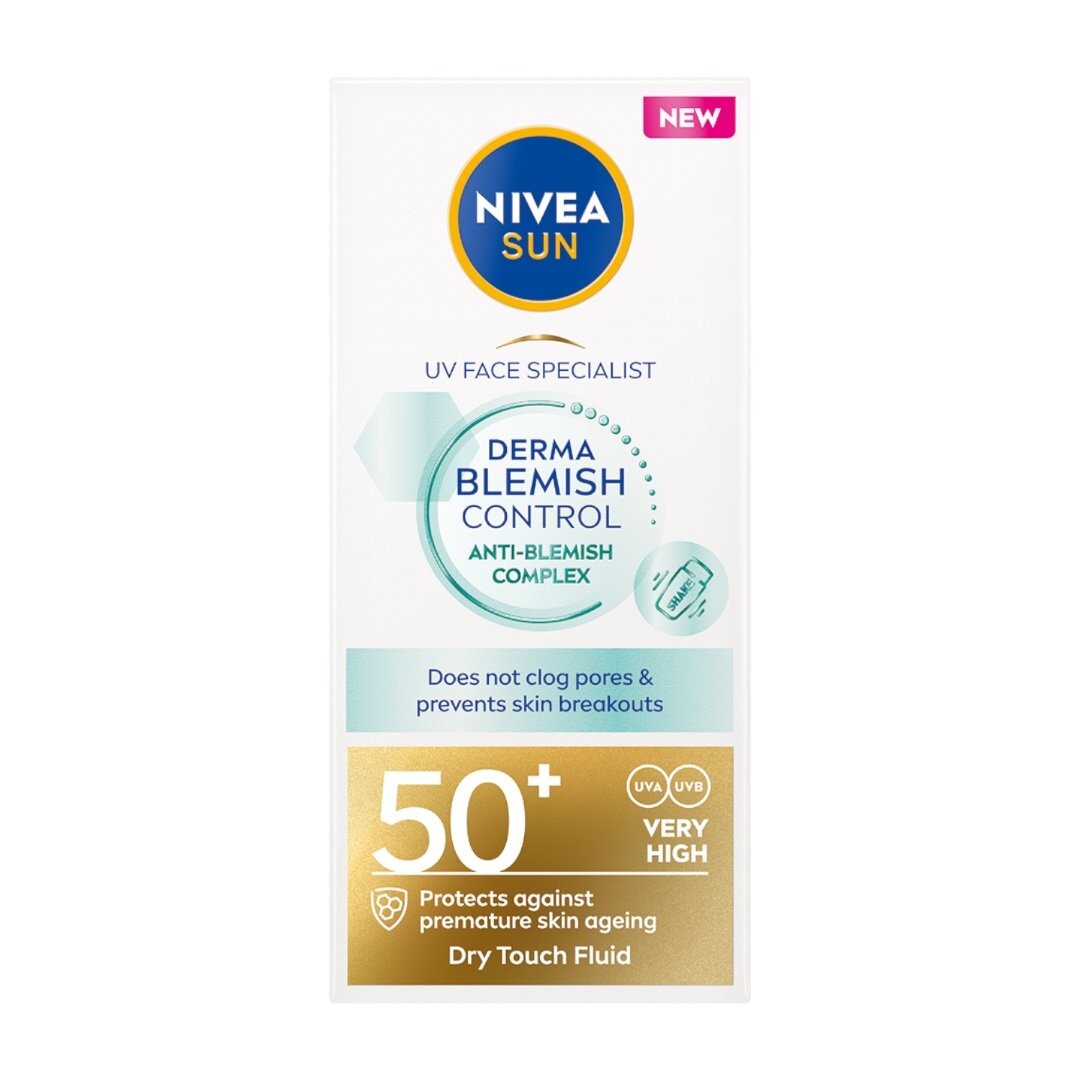 

Nivea, Флюид для лица Sun Derma Blemish Control Spf50+, 40 мл
