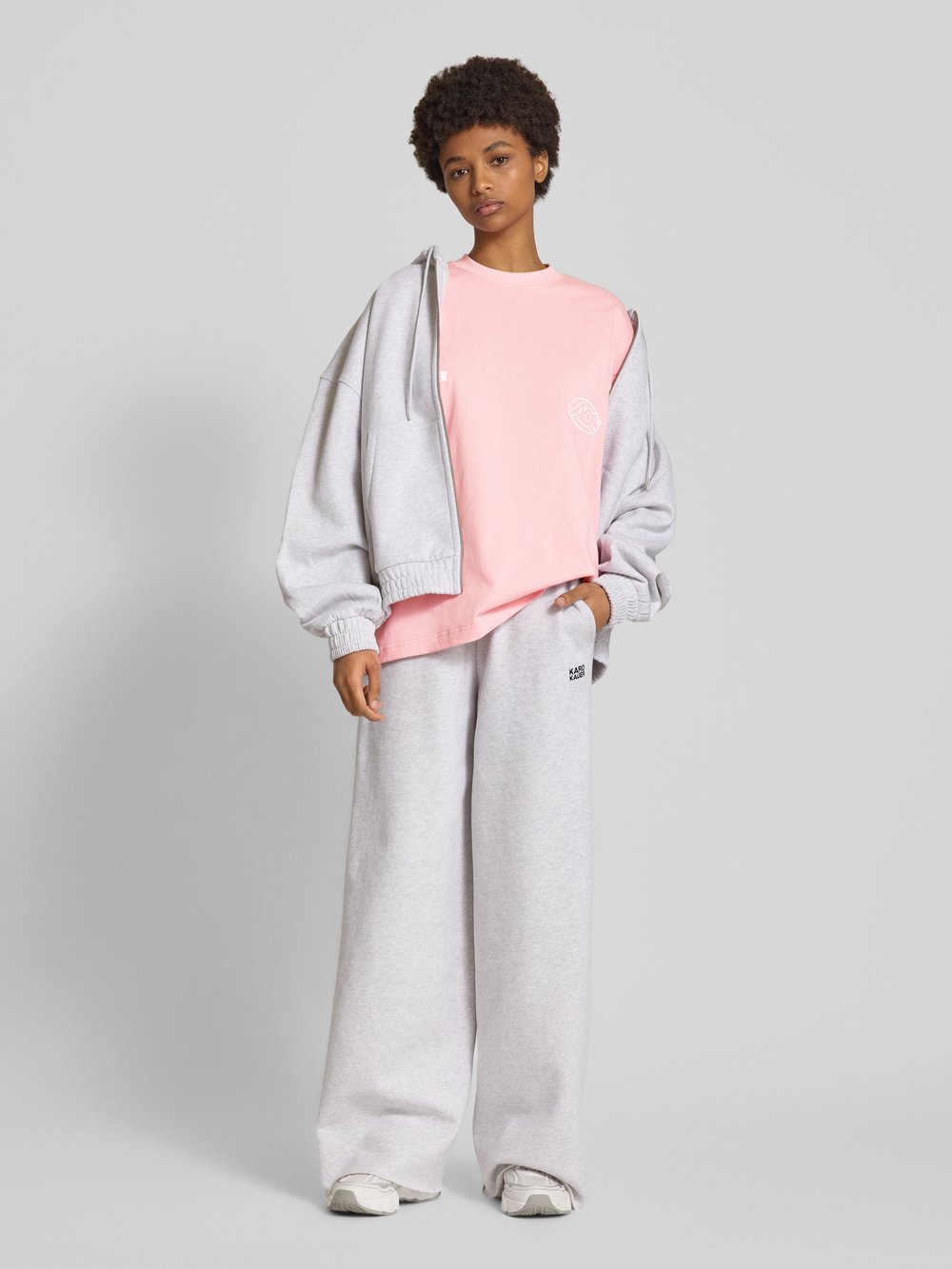 

Футболка оверсайз с этикеткой ANOTHER COTTON LAB, розовый