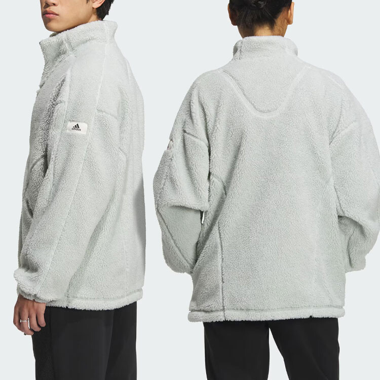 Куртка для отдыха унисекс серебристо-серая Adidas, серый — фото 4