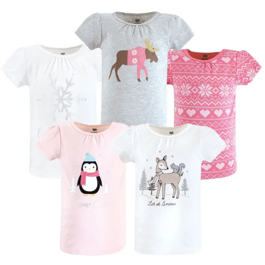 Футболки с коротким рукавом Hudson Baby, Girl Winter Animals