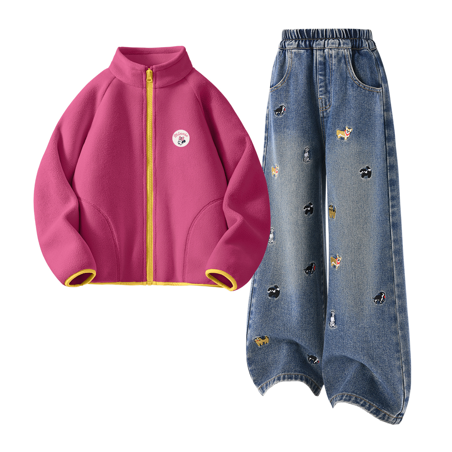 Детская повседневная спортивная одежда Disney, Dini Medium Round Hook-And-Loop K Frosting Pink+Solid Color Sea Salt Blue — фото 2