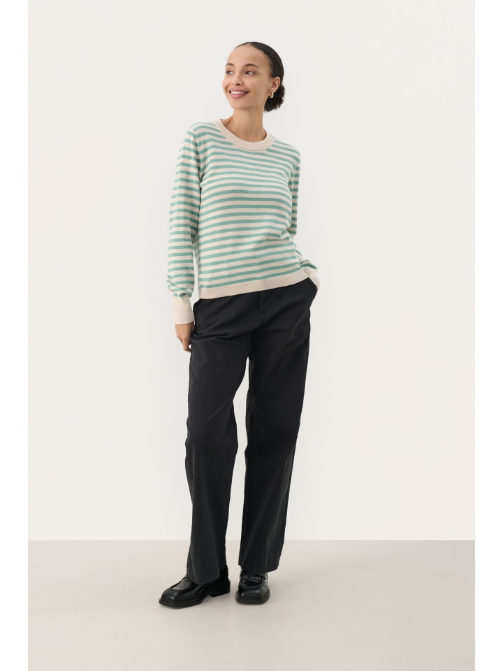 

Свободный вязаный свитер GertiePW в полоску цвета полевого шпата PART TWO