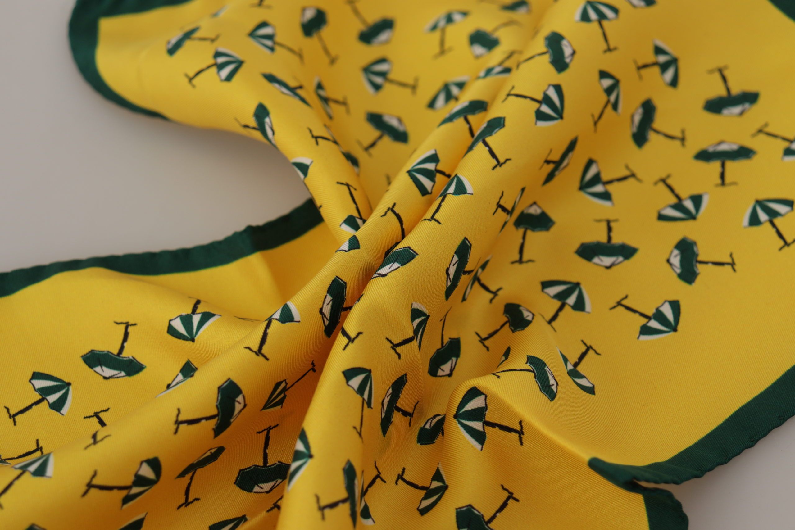 Элегантный шелковый мужской квадратный шарф-накидка Dolce & Gabbana, цвет Yellow Printed — фото 3