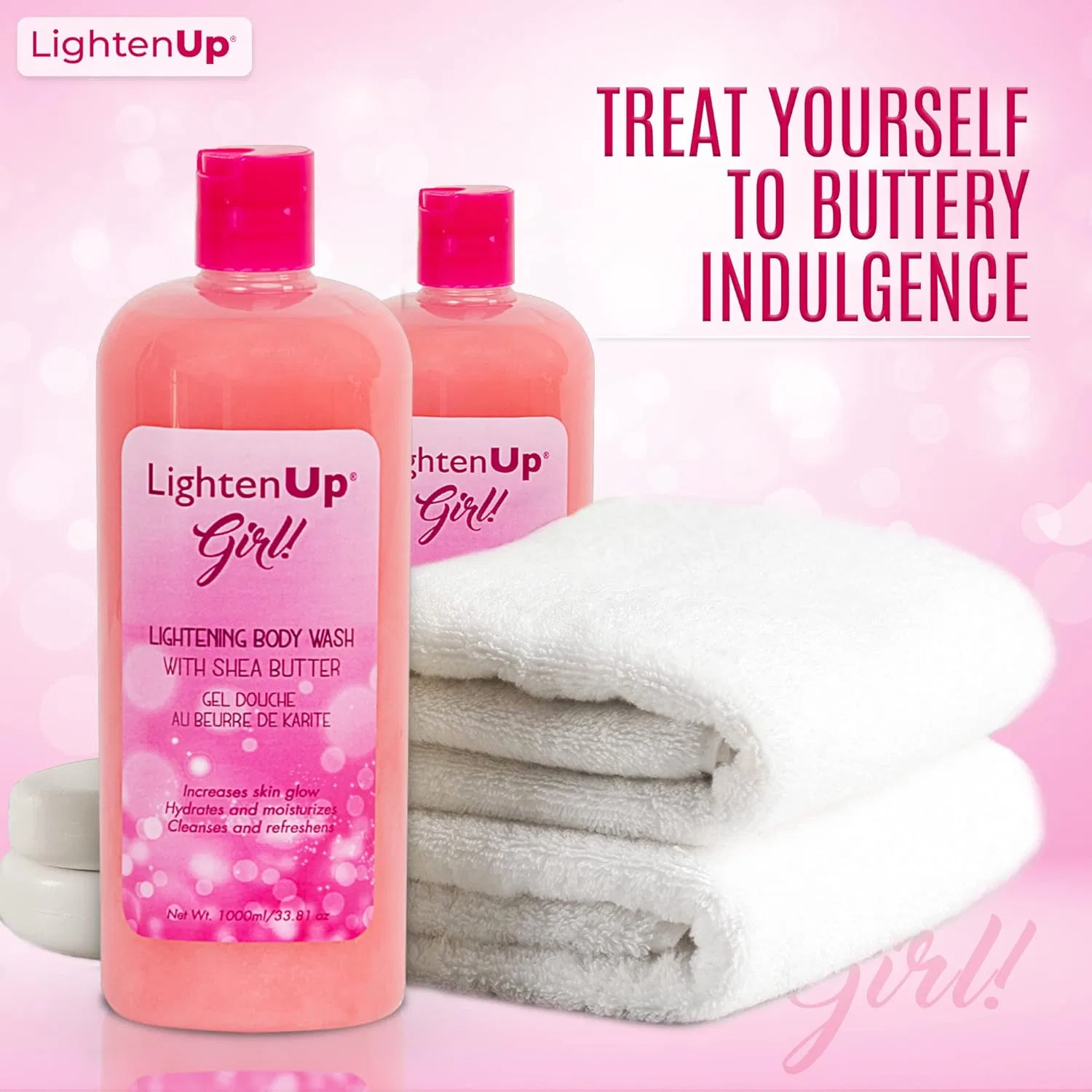 Отшелушивающий гель для душа «LightenUp» с маслом ши, 1000 мл Omic Lighten-Up — фото 4