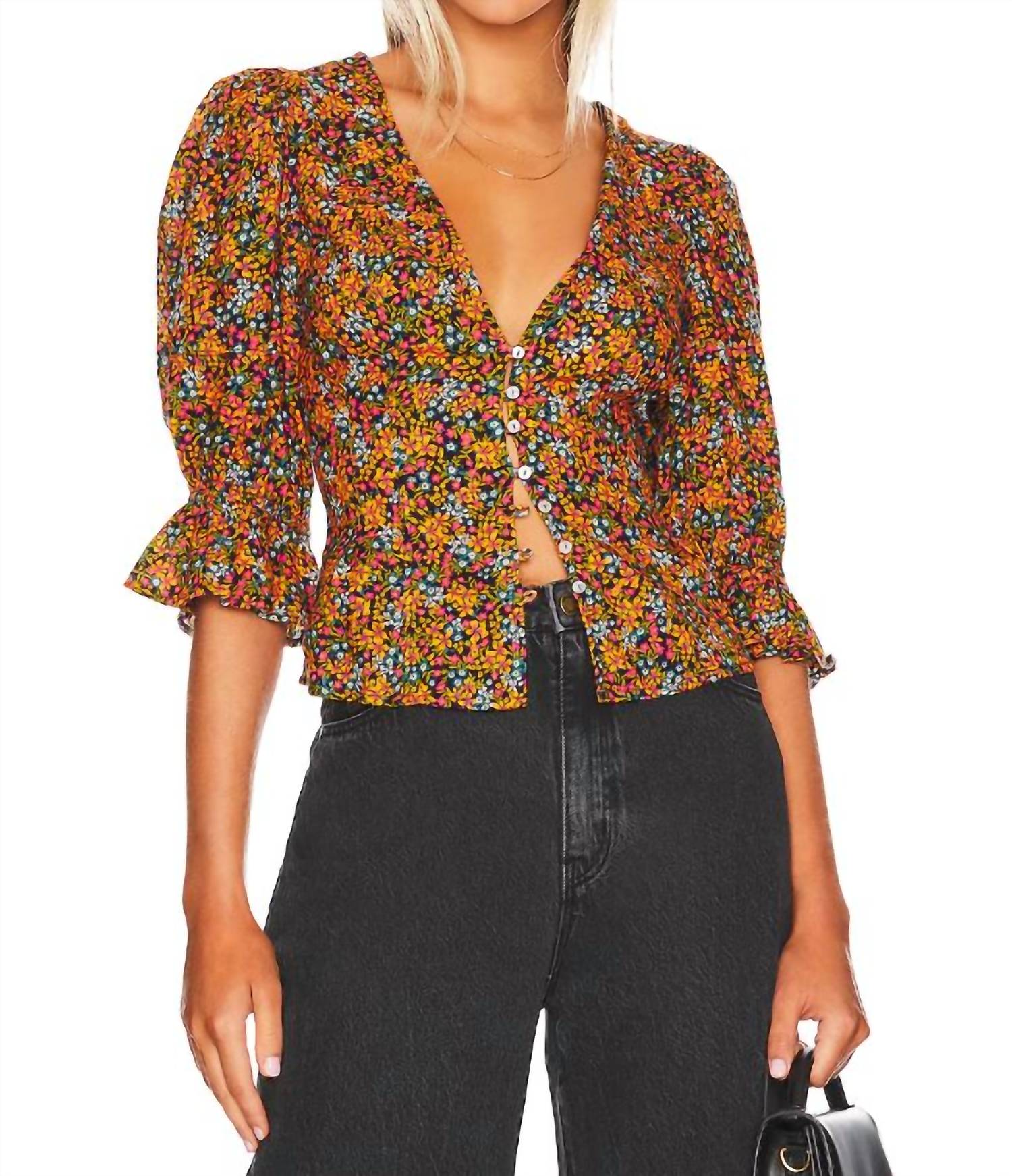 

Топ с принтом I Found You в темно-синем цвете Free People