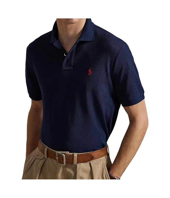 Поло Polo Ralph Lauren The Iconic Mesh Polo Shirt, Newport Navy — фото 4