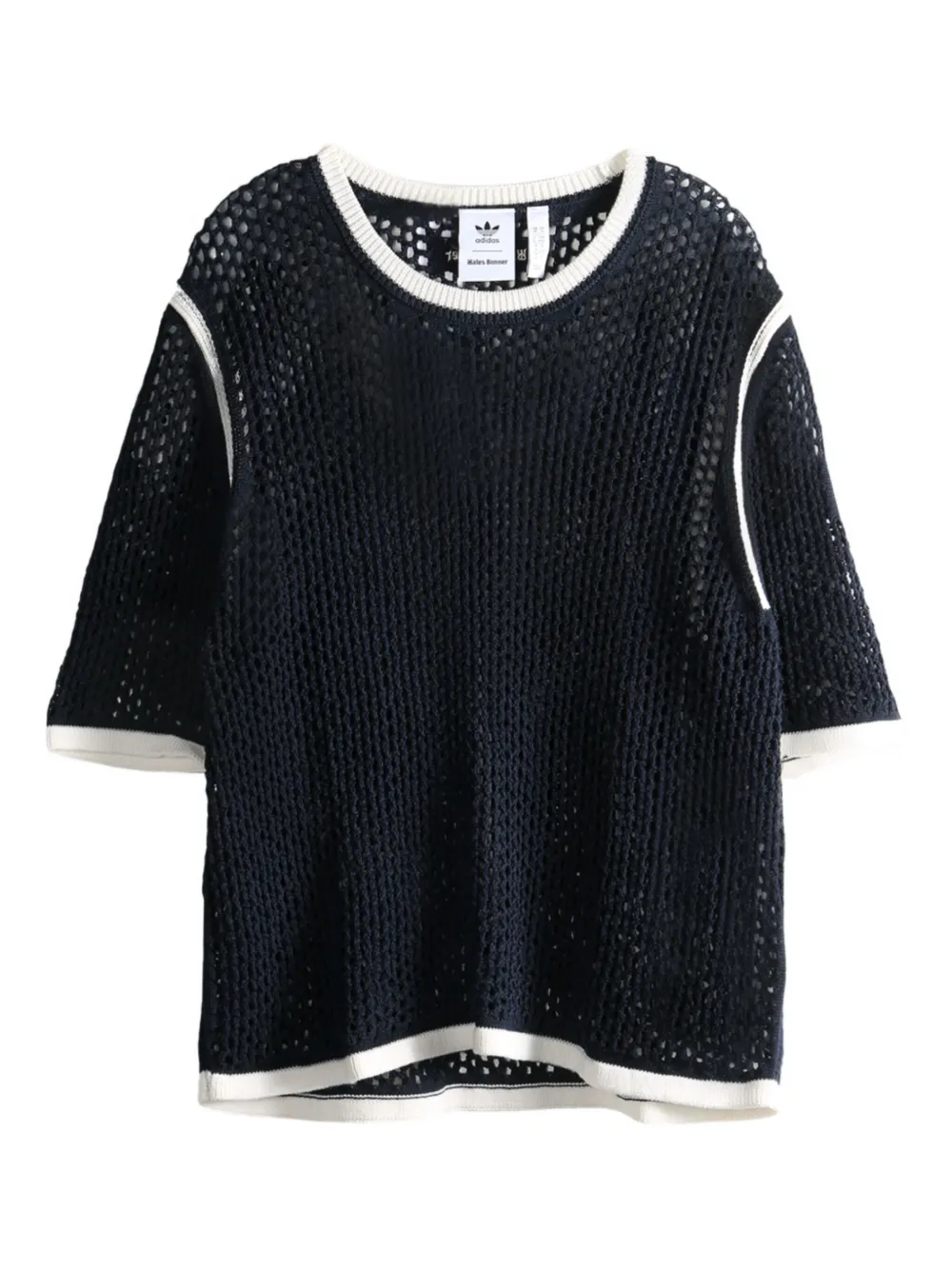 

Футболка в технике кроше из коллаборации с Wales Bonner Adidas, синий