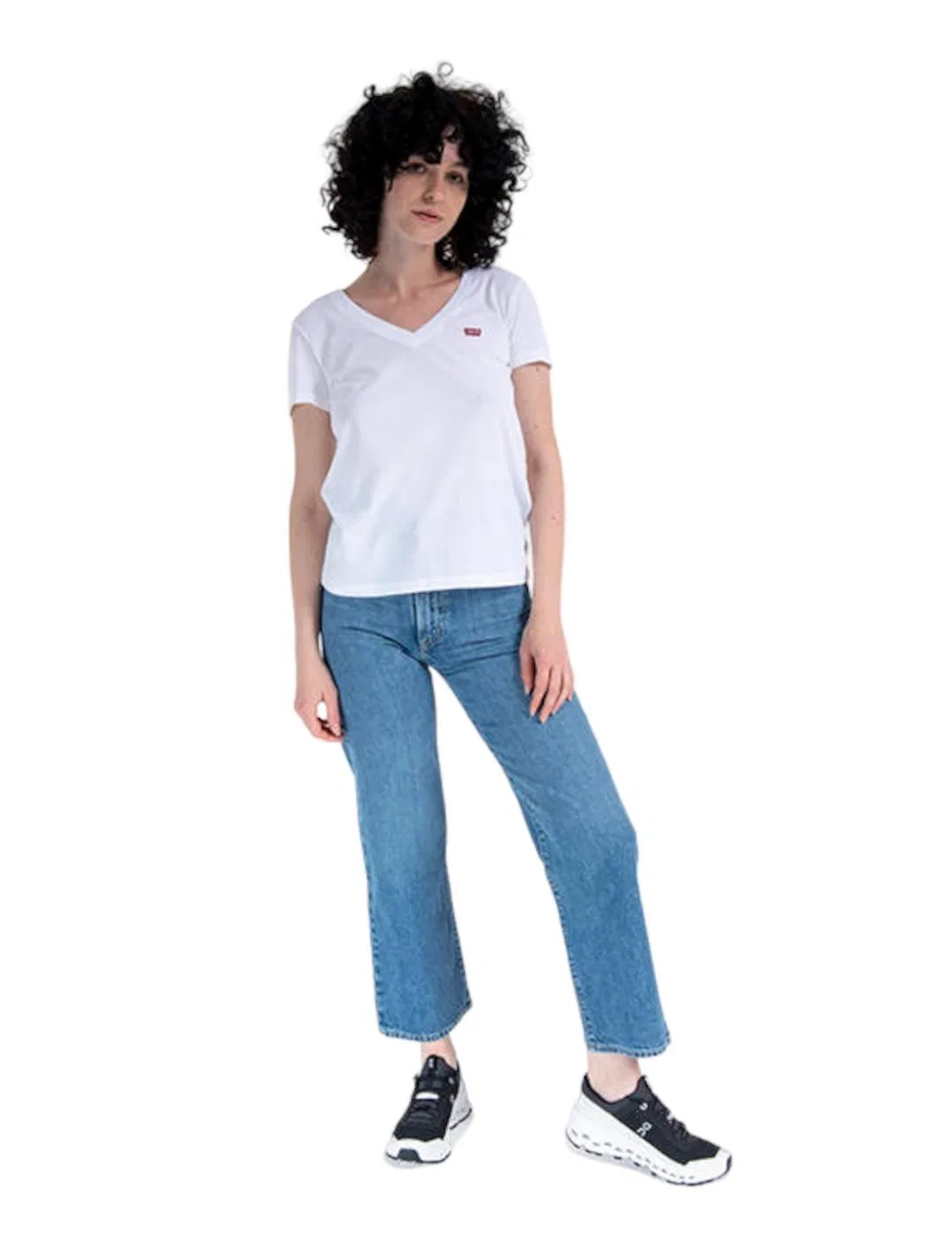 Женская футболка с V-образным вырезом Perfect Levi's, Weiß — фото 3