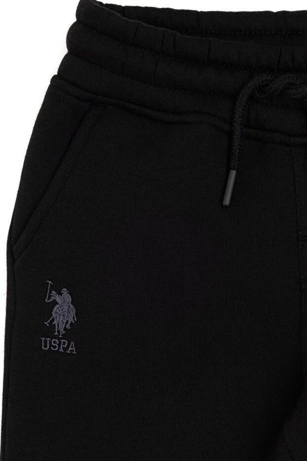 Детские спортивные штаны для мальчиков с начесом U.S. Polo Assn., Black — фото 4