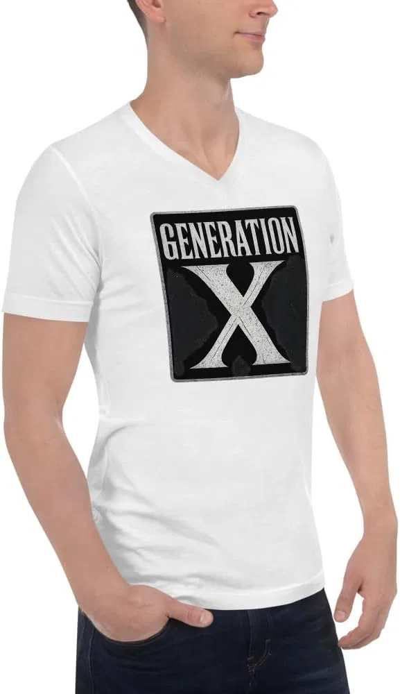 Футболка Gen X Retro V-Neck, White — фото 2