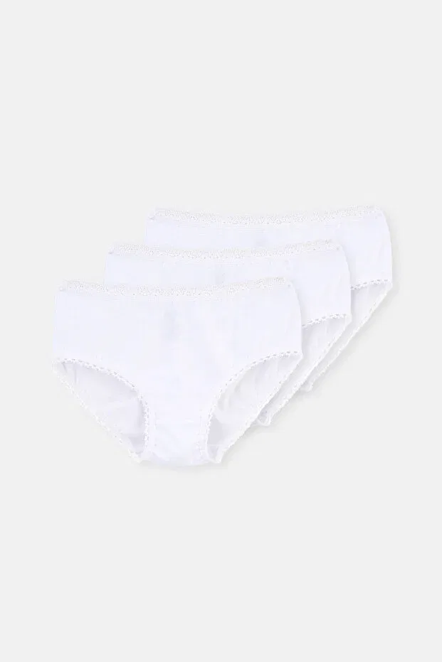 Детские трусы для девочек хлопковые 3 шт Dagi, White