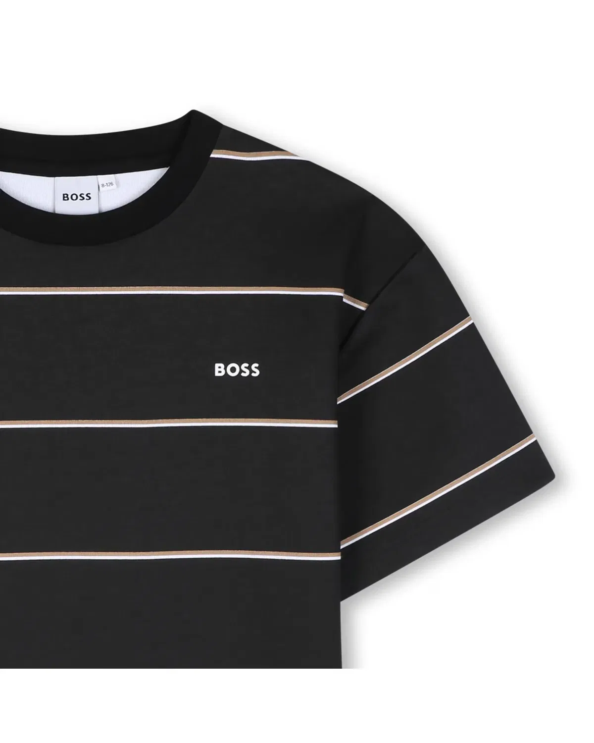 Детская футболка для мальчиков с коротким рукавом BOSS Kidswear, Negro — фото 2