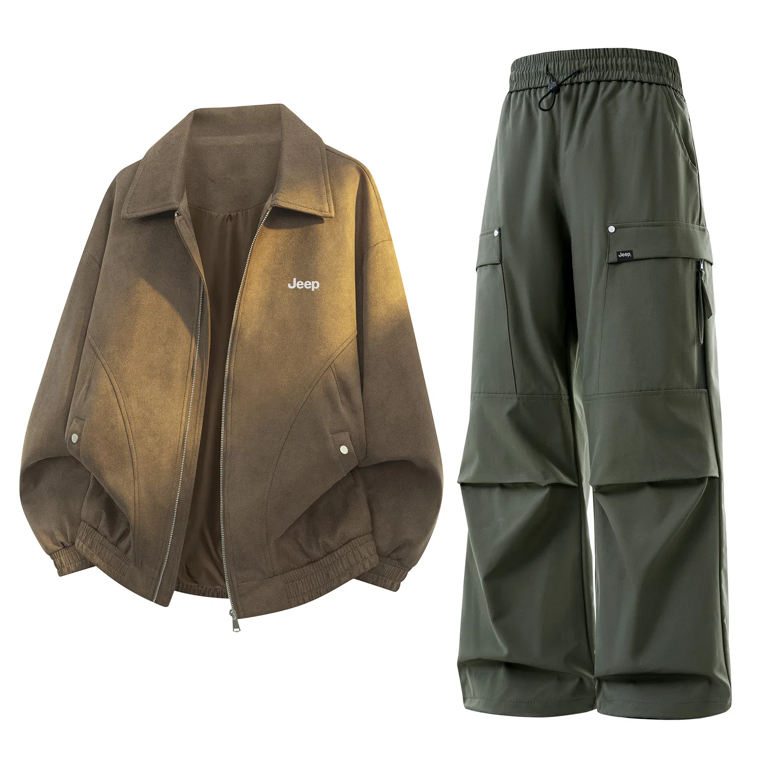 Детский спортивный комплект с воротником Jeep, Brown Green