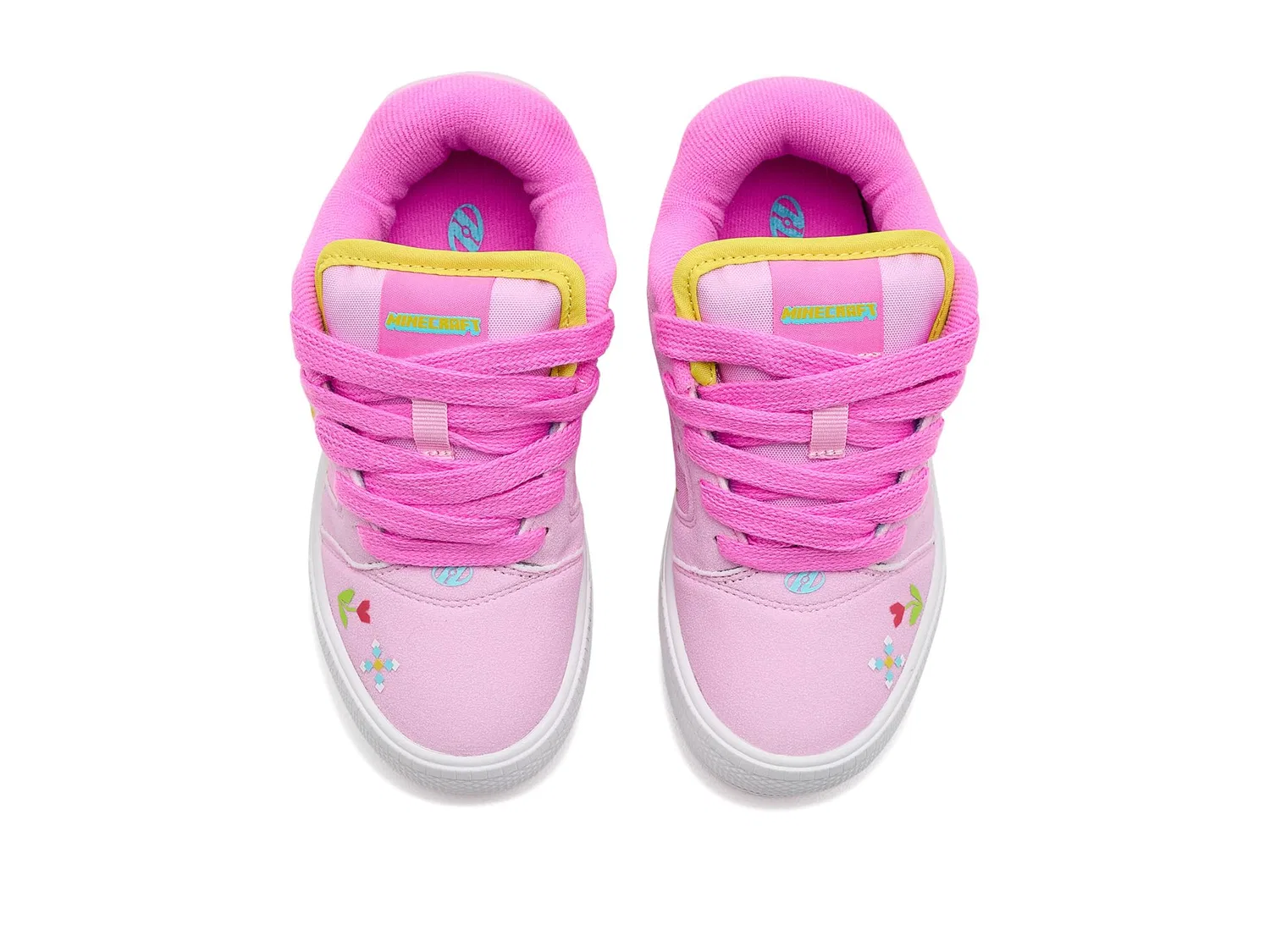 Кроссовки Minecraft Pro25 (для маленьких и больших детей и взрослых) Heelys, Light Pink/Light Blue/Yellow — фото 3