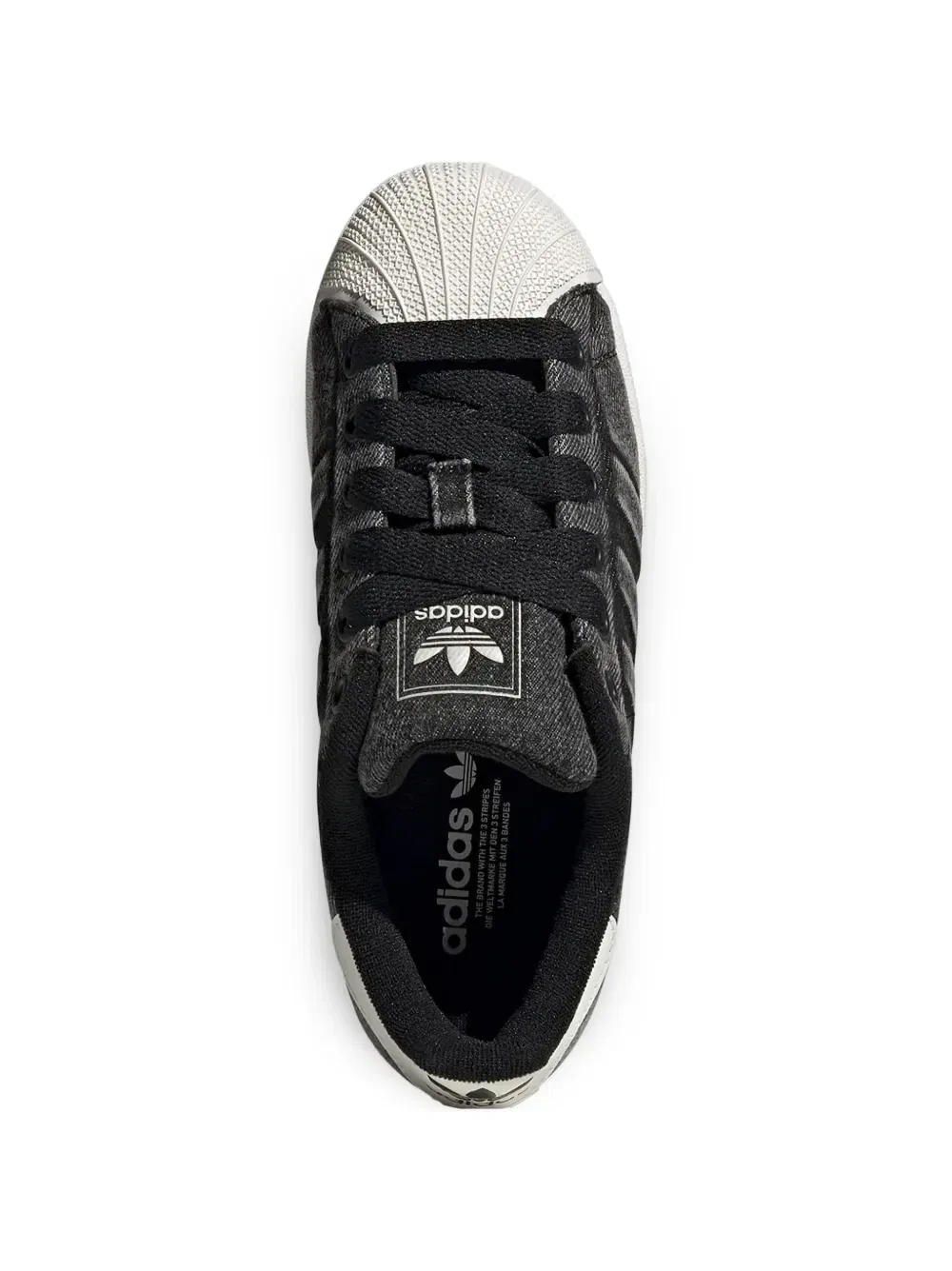 Джинсовые кроссовки Superstar Adidas Kids, черный — фото 4