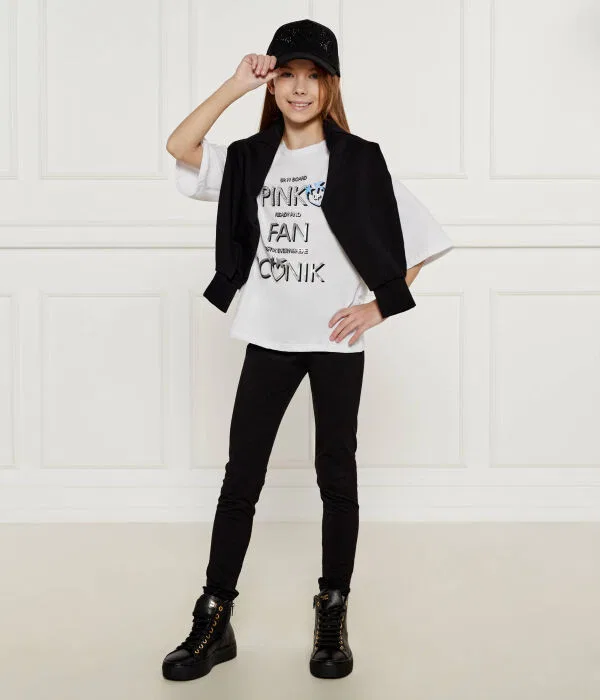 Детская футболка свободного кроя T-Shirt Pinko Up, белый — фото 2