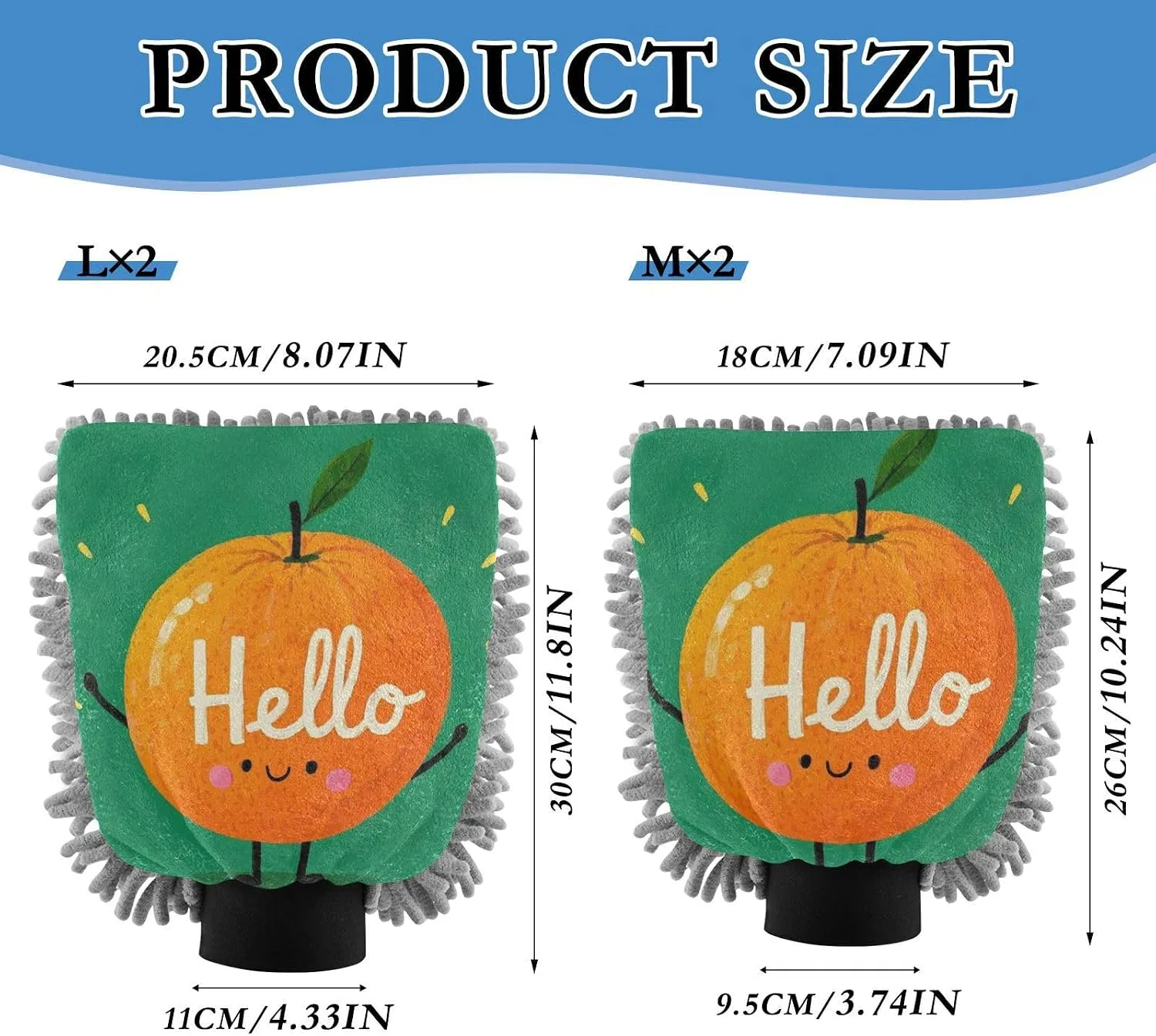 Мочалка для мытья Hello Cartoon, Microfiber, 30x20.3 см, Orange Voucong — фото 2