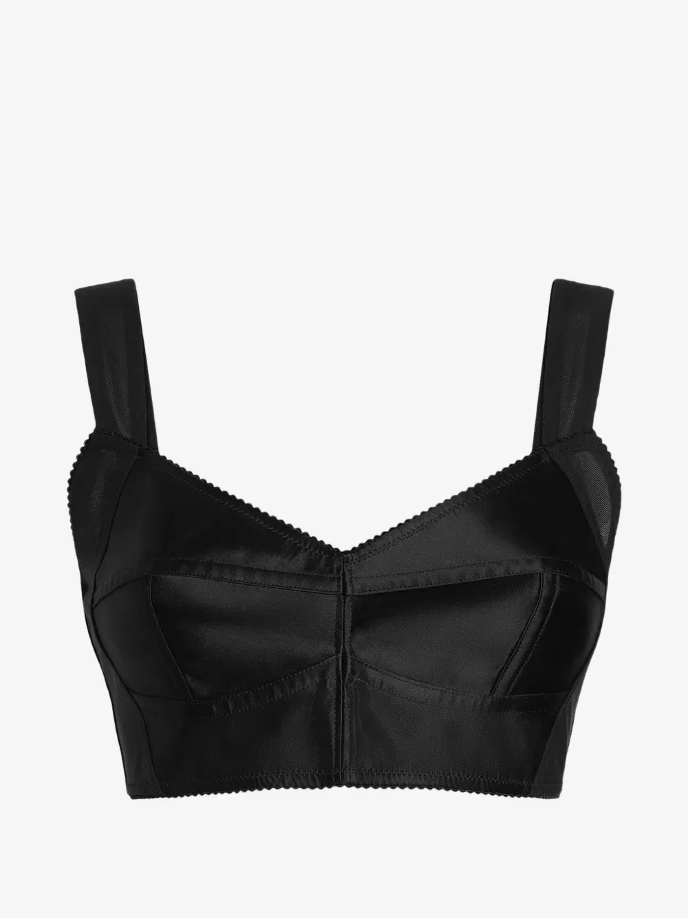 Атласный топ-бюстье DOLCE & GABBANA, черный