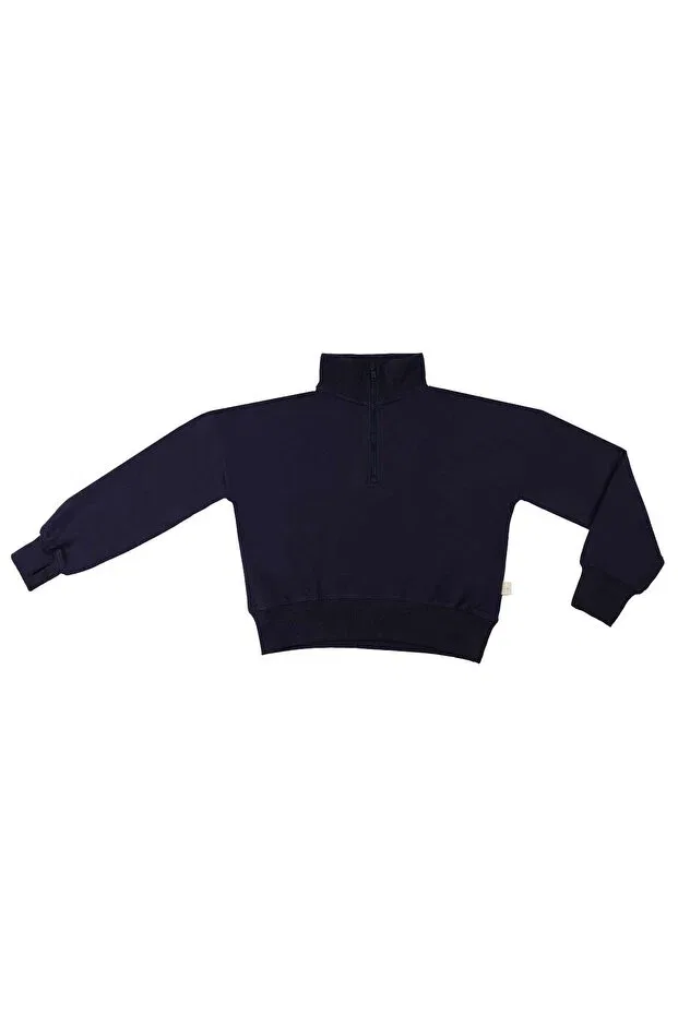 Детские свитшот для девочек с длинным рукавом Tennis Club Miela Kids, Navy Blue — фото 3